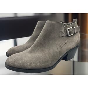 Sonoma Booties Kohls Zips Heel 9M Gray W/ Buckle